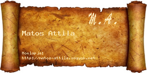 Matos Attila névjegykártya